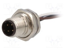 Conector TE Connectivity M12 4 pini tată drept IP67 250V 4A cablu 0.2m