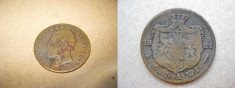 MONEDE DIVERSE. B292-Moneda Romania 5 bani 1884 B Carol1-bronz-uzat. foto