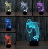 Lampa 3D Delfin Dansator LED , Design Decorativ Multicolor