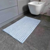 Cumpara ieftin Covoras Baie Melody Marime 55 X 80 cm, Microfibra, Turcoaz Alb
