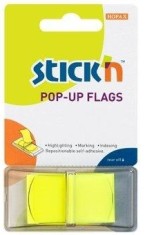 Film Index Autoadeziv 45 X 25mm, 50 File/set, Cu Dispenser, Stick&quot;n Pop-up - Galben