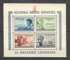 Croatia.1943 Ostasi-Bl. dantelat SC.418