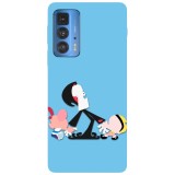 Husa compatibila cu Motorola Edge 20 model Billy &amp;amp; Mandy annoying Grim, Silicon, TPU, Viceversa, Transparent, Carcasa