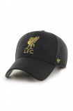 47brand șapcă EPL Liverpool culoarea negru, cu imprimeu, 47 Brand