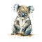 Sticker decorativ Koala, Gri, 68 cm, 3828ST
