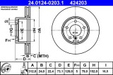 Disc frana ATE 24.0124-0203.1 BMW Seria 1 2 3 4 X1