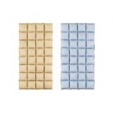 Panou baloane folie satin fata dubla bej/bleu 55x110 cm