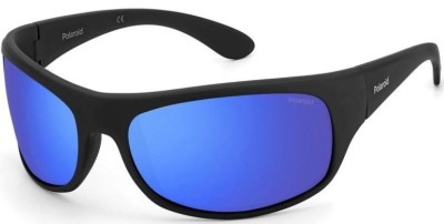 Ochelari de Soare POLAROID 07886 0VK/5X Unisex, 66mm, Negru-Albastru foto