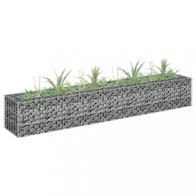 Gossi strat inaltat gabion, 180 x 30 x 30 cm, otel galvanizat foto
