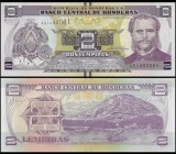 HONDURAS █ bancnota █ 2 Lempiras █ 2016 █ P-97 █ UNC █ necirculata