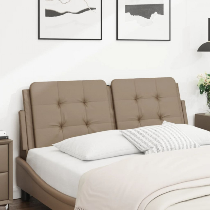 vidaXL Pernă pentru tăblie pat, Zadar, cappuccino, 120 cm, piele artificială 374854