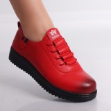 Cumpara ieftin Pantofi dama casual Rosii din Piele Ecologica Drinca, 38