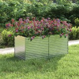 Strat &icirc;nălțat de grădină argintiu 160x80x77 cm oțel galvanizat