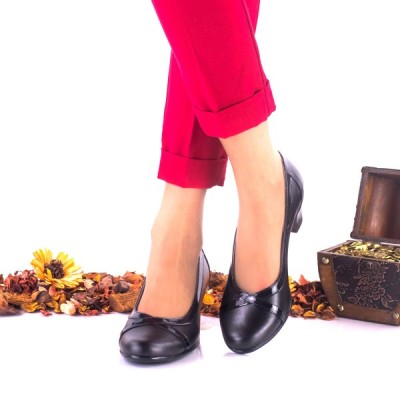 Pantofi dama, casual,din piele naturala toc 6cm - NA113NPL foto