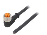 Cablu de conectare M12 5 pini unghi 2m mufă 60VAC 4A IP67