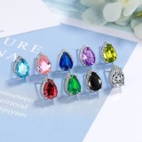 Cumpara ieftin Cercei Eleganti de Cristal, Disponibil &icirc;n Diverse Culori, Ideal pentru Orice, Argintboutique