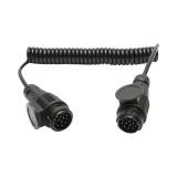 Cablu spiralat remorca 3.5m cu 2 fise tata 13 pini, 8 fire Breckner Germany