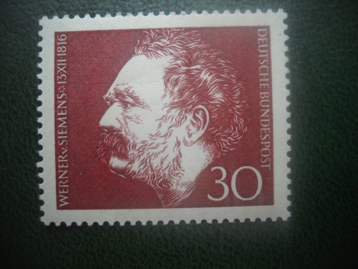 HOPCT TIMBRE MNH 898 WERNWER VON SIEMENS 1966 - 1 VAL GERMANIA