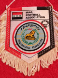 Fanion-Federatia de Fotbal din IRAQ (CM 1986)-pe spate rezultate calificari