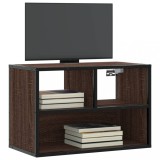 vidaXL Dulap TV, stejar maro, 60x31x39,5 cm, lemn prelucrat și metal