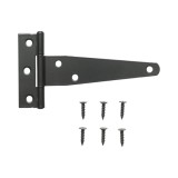 Balama pentru poarta tip T 65x121 mm, otel negru, cu suruburi incluse