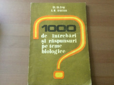 1000 de intrebari si raspunsuri pe teme biologice didactica si pedagogica 1981 foto
