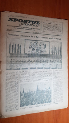 sportul popular 3 mai 1954-articol si foto de la demonstratia din capitala foto