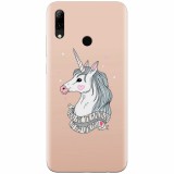 Husa silicon pentru Huawei P Smart 2019, Cute Rose Gold
