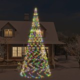 Cumpara ieftin Brad de Crăciun pe catarg, 3000 LED-uri, multicolor, 800 cm