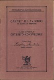 A2115 Carnet de avizuri al școlilor primare, 1932, bilingv rom&acirc;no-maghiar, tipărit la Cluj