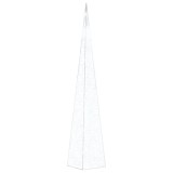 Cumpara ieftin Con de lumina cu LED decorativ, alb rece, 90 cm, acrilic