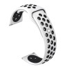 Curea silicon compatibila Garmin Vivoactive 4, telescoape Quick Release, 22mm, Alb/Negru, Very Dream