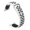 Curea silicon compatibila Garmin Vivoactive 4, telescoape Quick Release, 22mm, Alb/Negru