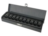 Set chei tubulare cu impact 6-puncte PROLINE, 10 piese, oțel crom-molibden, 1/2"