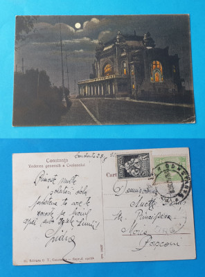 Carte Postala veche circulata anul 1928 - Constanta - Vedere generala Cazino foto