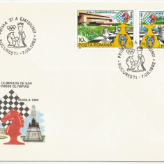 România, LP 1286/1992, A 30-a Olimpiadă de Șah, Manila, FDC