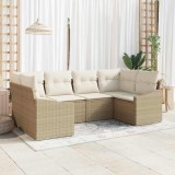 Cumpara ieftin Set de canapele pentru grădină 6 pcs Bej Rattan poli