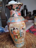 Vază vintage Satsuma / Porțelan japonez Moriage 25 cm