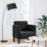 VidaXL Canapea Scaun cu cotiere, negru, 53 cm, catifea