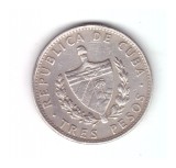 Moneda Cuba 3 pesos 1990 Che Guevara, stare buna, curata