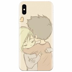 Husa silicon pentru Apple Iphone X, Couple Hug