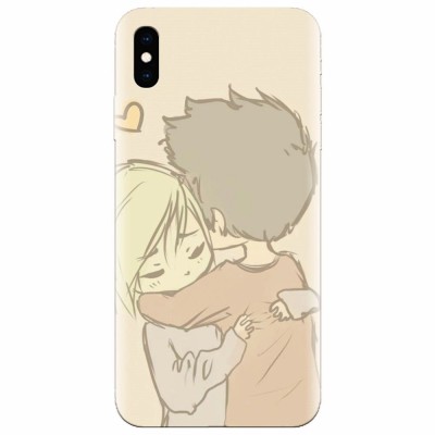 Husa silicon pentru Apple Iphone XS Max, Couple Hug foto