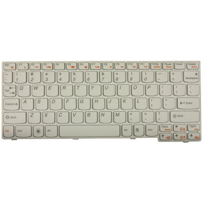 Tastatura laptop noua LENOVO S10-3 White Frame White US foto