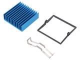 Radiator Extrudat cu Aripioare BGA Albastru 40x40mm