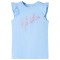 Tricou pentru copii cu m&acirc;neci cu volane, albastru deschis, 140 11328