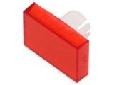 Lentilă Buton 22mm Roșu Transparent Plastic