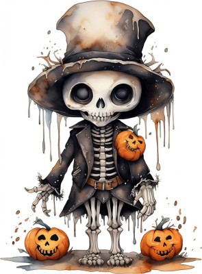 Sticker decorativ, Halloween, Alb, 81 cm, 1337STK-20 foto