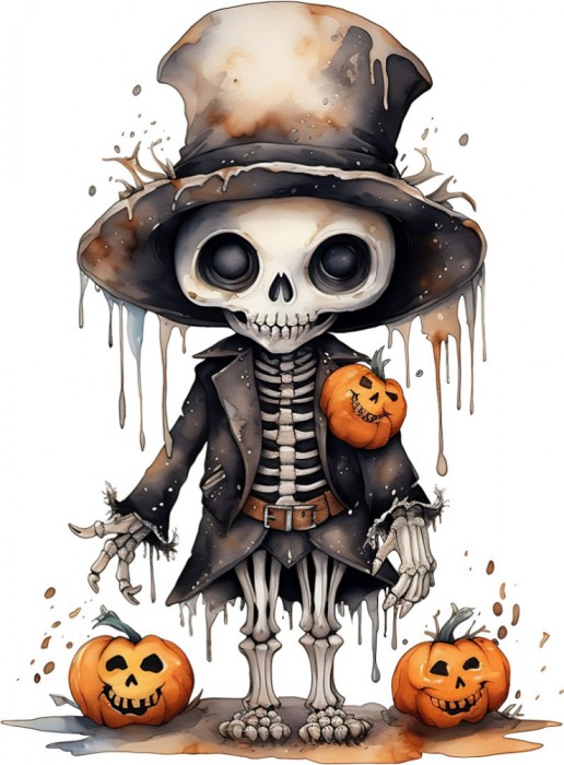 Sticker decorativ, Halloween, Alb, 81 cm, 1337STK-20