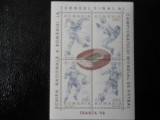 Romania-Fotbal ,camp mondial 1998-bloc nestampilat