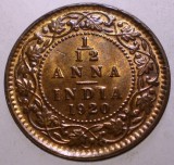 J.003 INDIA COLONIE BRITANICA GEORGE V 1/12 ANNA 1 PIE 1920 XF/AUNC